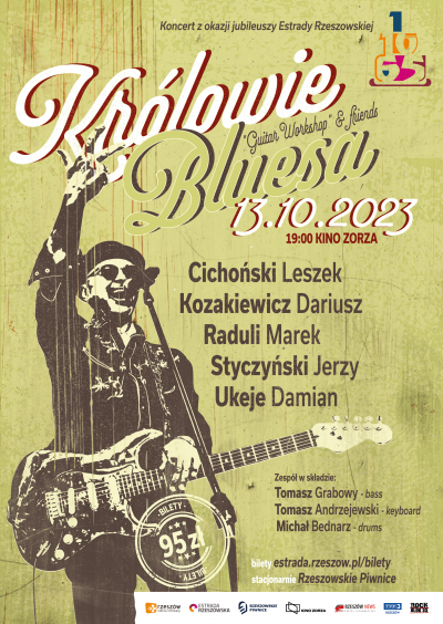 Plakat promujący koncert Krolowie bluesa
