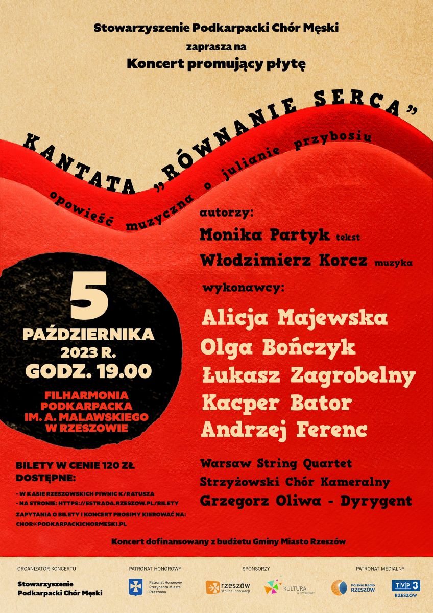 Plakat promujący koncert pt. Równanie serca