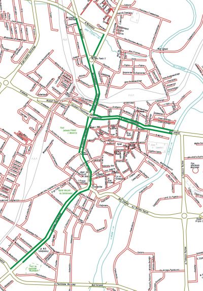 Mapa buspasów w mieście