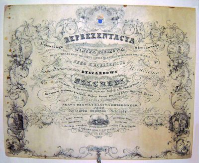 Akt nadania tytułu Honorowego Obywatela Miasta Rzeszowa dla Ryszarda Belcredi, źródło: Encyklopedia Rzeszowa